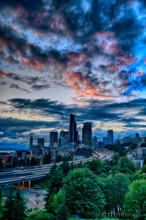 Clouds over Columbia Center