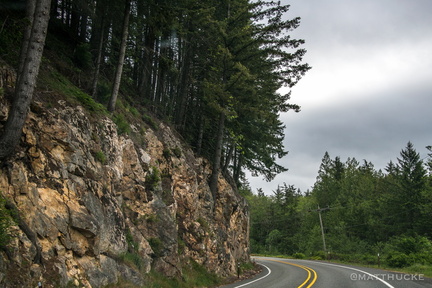 Road around rock