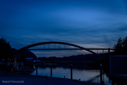 Rainbow Bridge after dark