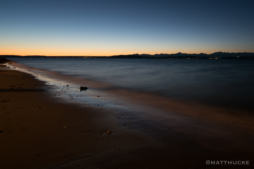 Last light on the beach