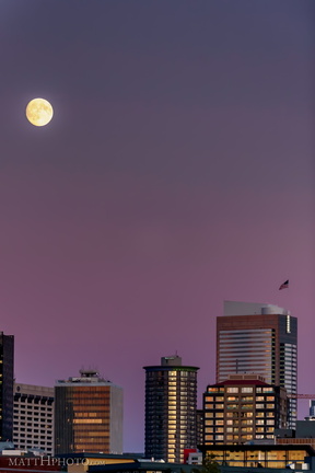 Moon over Seattle